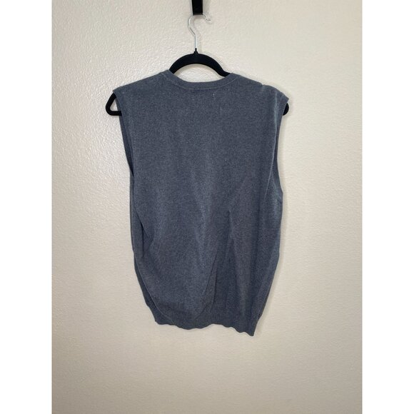 Club Room Mens Gray V-Neck Sweater Vest Sleeveless Size M 76% Cotton 24% Nylon - Picture 3 of 7